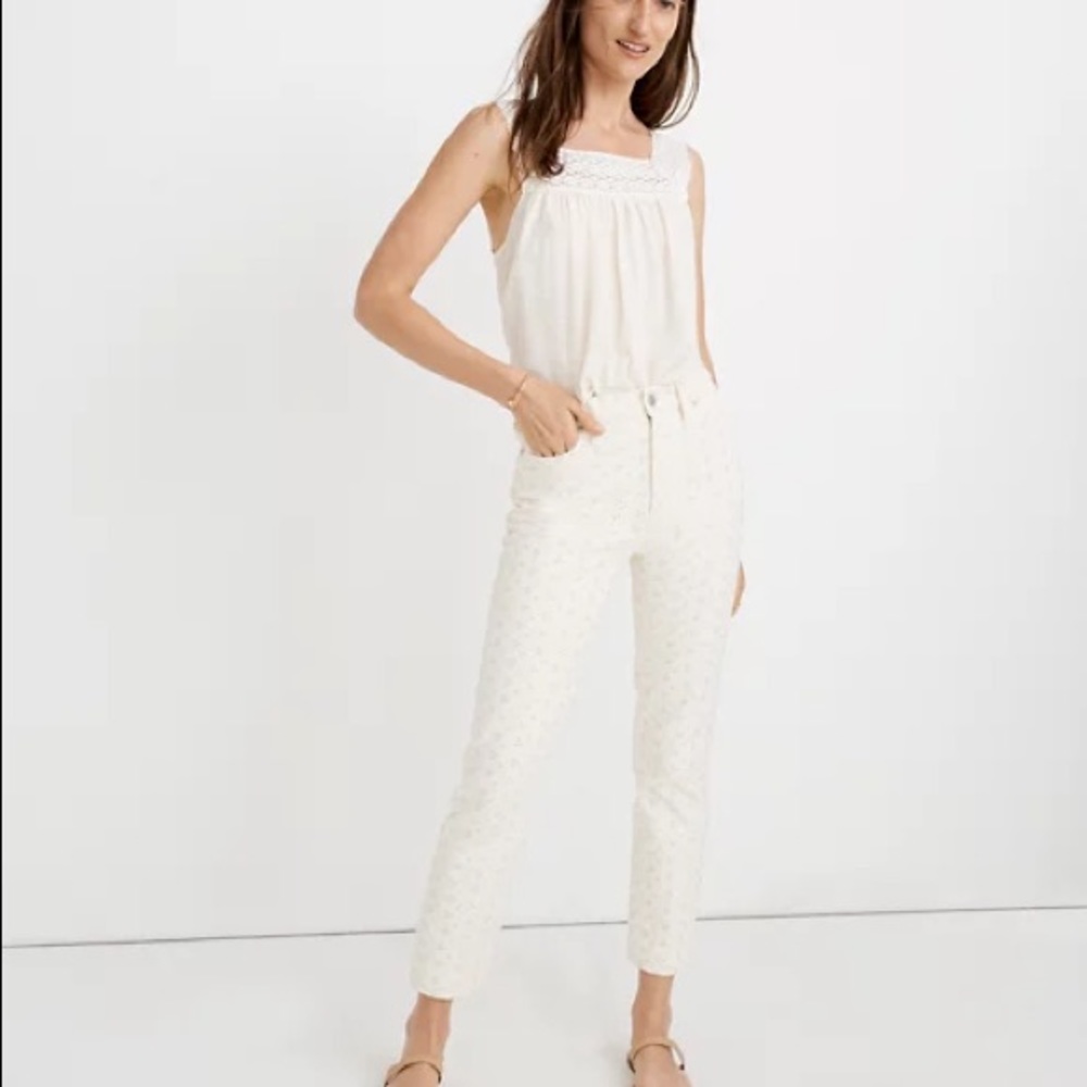 Madewell Perfect Vintage Cream Eyelet Jean